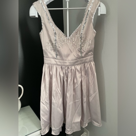 ModCloth Sterling Showers Dress | Balletcore formal dress silky sequins beading - Picture 14 of 15